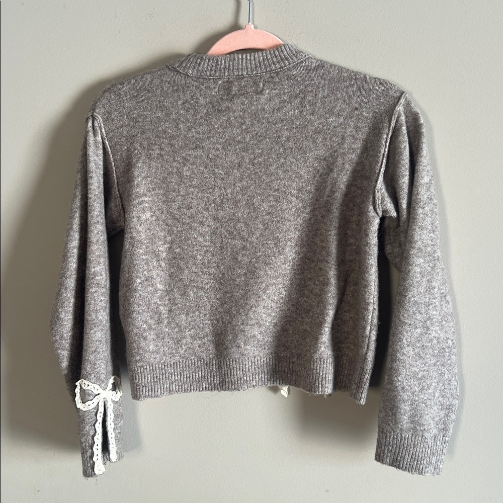 Zara Kids || Lace Bows Knit Sweater - Picture 7 of 7